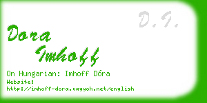 dora imhoff business card